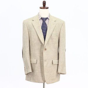 Roundtree & Yorke 44L Beige HB 2-Button Sport Coat Blazer Jacket B114